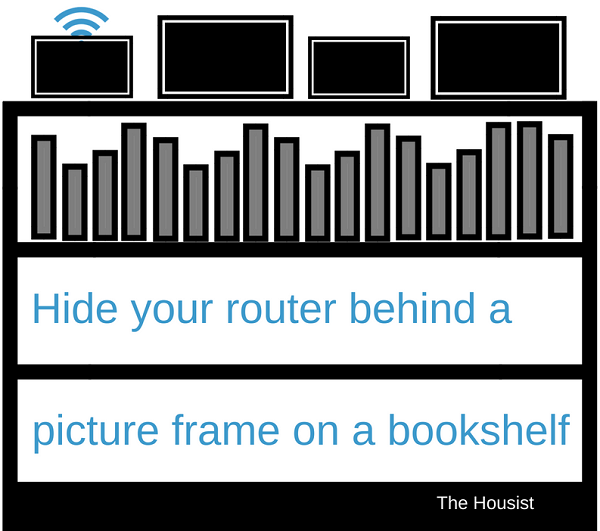 hide router behind a picture frame