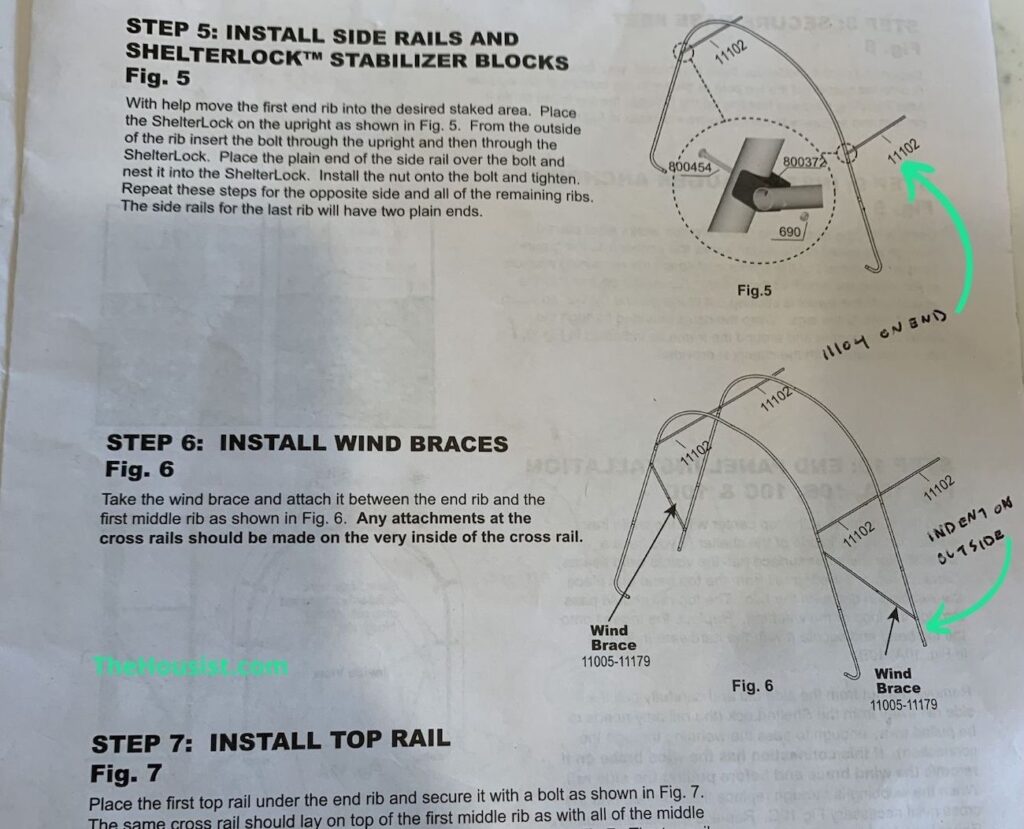 ShelterLogic Instruction Manual - Notes on Correct Installation
